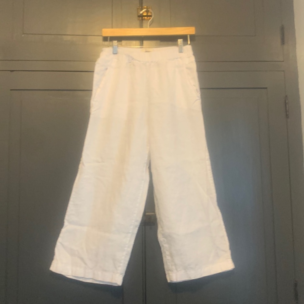 Cynthia Rowley linen wide leg capris. Size S